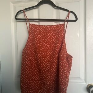 Levi’s Orange and White Floral Tank Top (NWT)